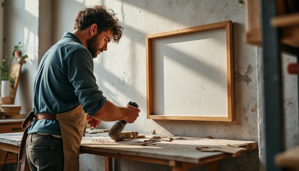 Comment utiliser une agrafeuse pour fixer des cadres photo au mur