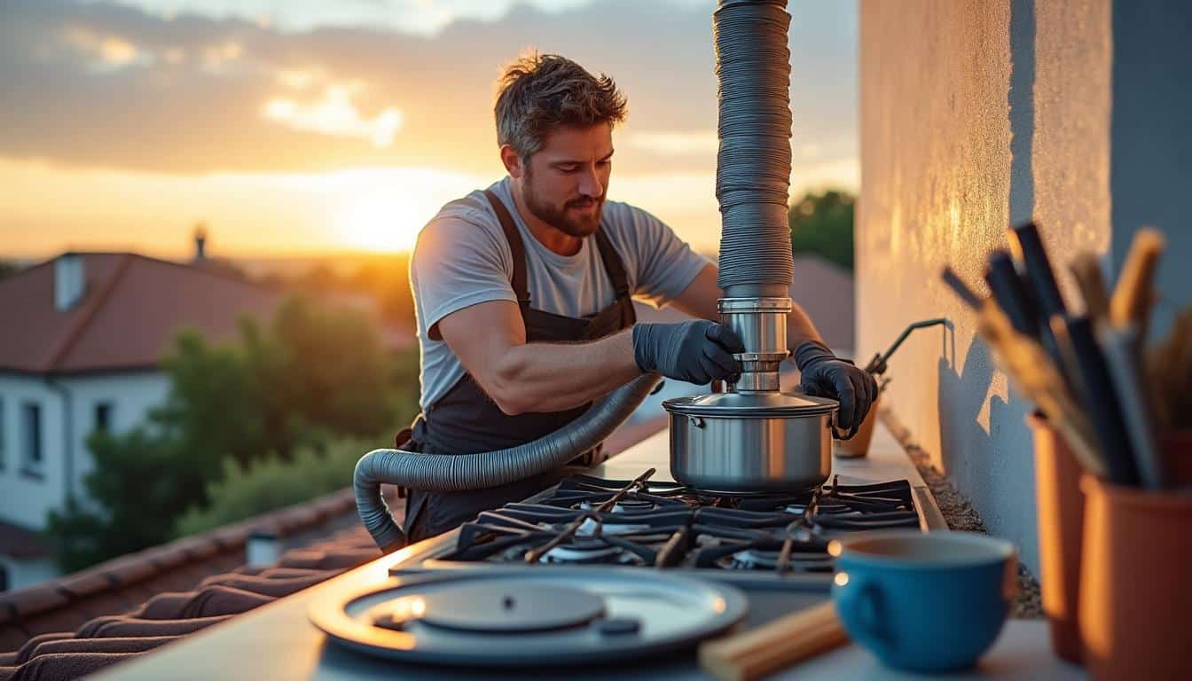 Illustration: Comprendre l’importance de l’évacuation de la hotte en toiture