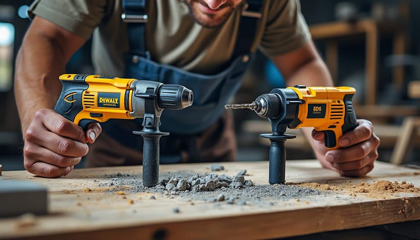 Illustration: Les différences techniques essentielles entre le perforateur et la perceuse