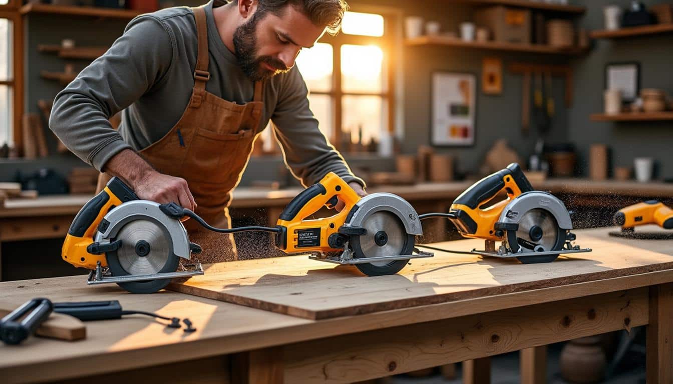 Illustration: Les différents types de scies circulaires chez Fartools et leurs usages