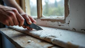 Enlever le mastic : méthodes efficaces pour un retrait sans dommage