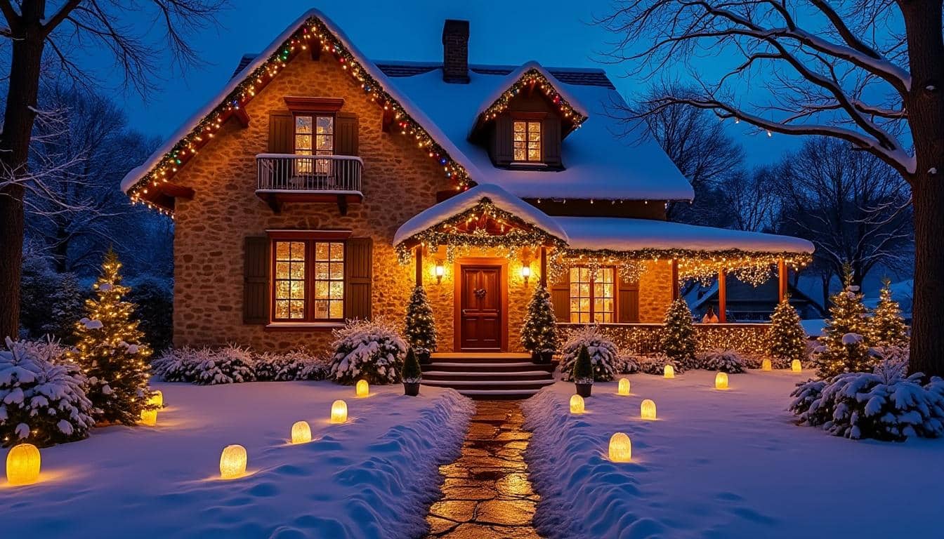 Illustration: Les différents types et styles pour une décoration lumineuse de Noël en extérieur