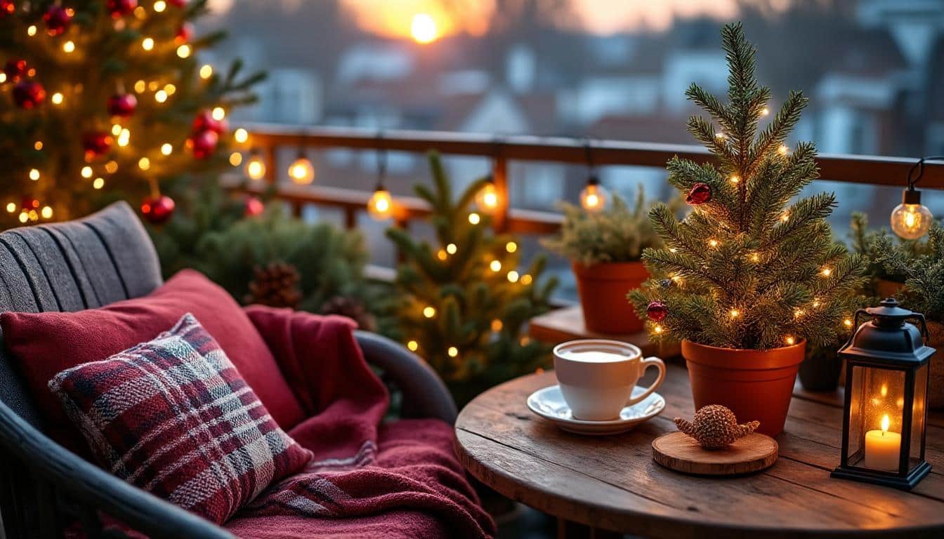 Illustration: Pourquoi opter pour une décoration de Noël spécialement conçue pour votre balcon extérieur ?