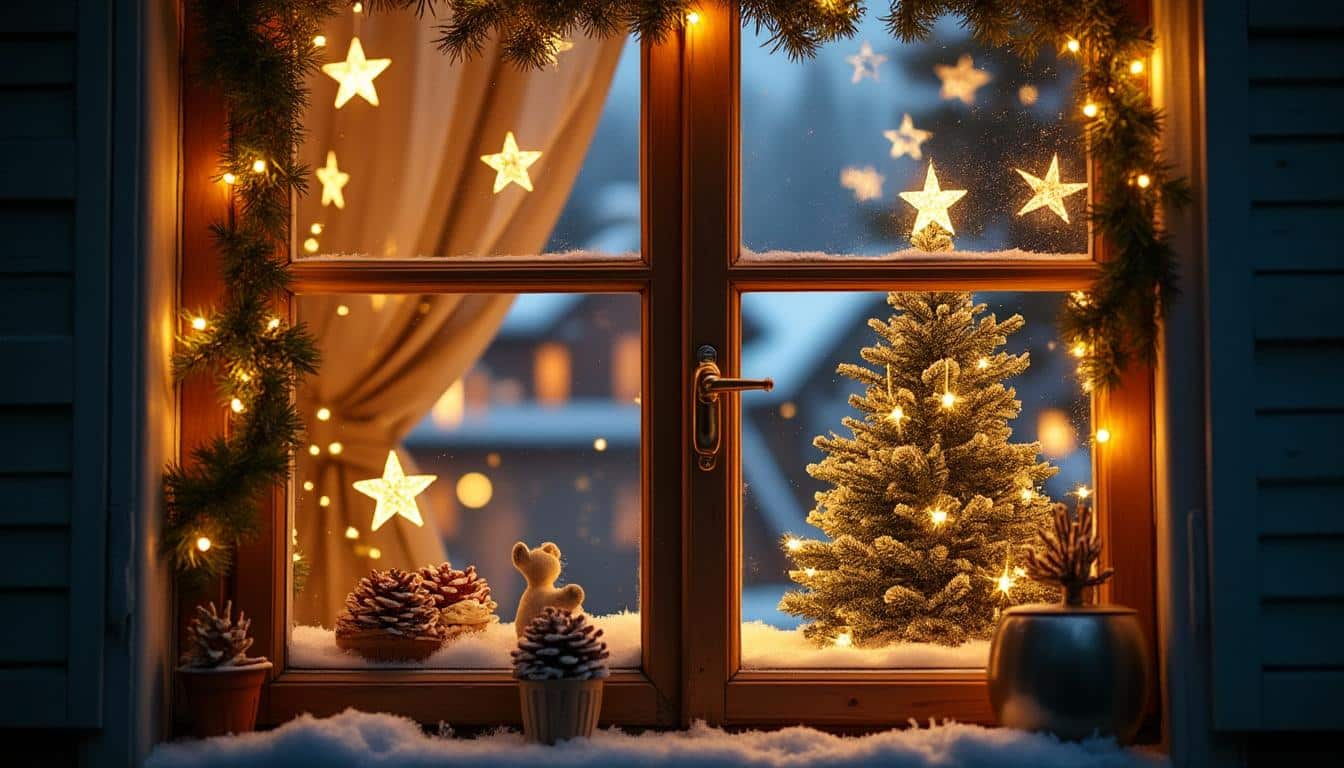Décoration de Noël pour fenêtres extérieures : idées et astuces