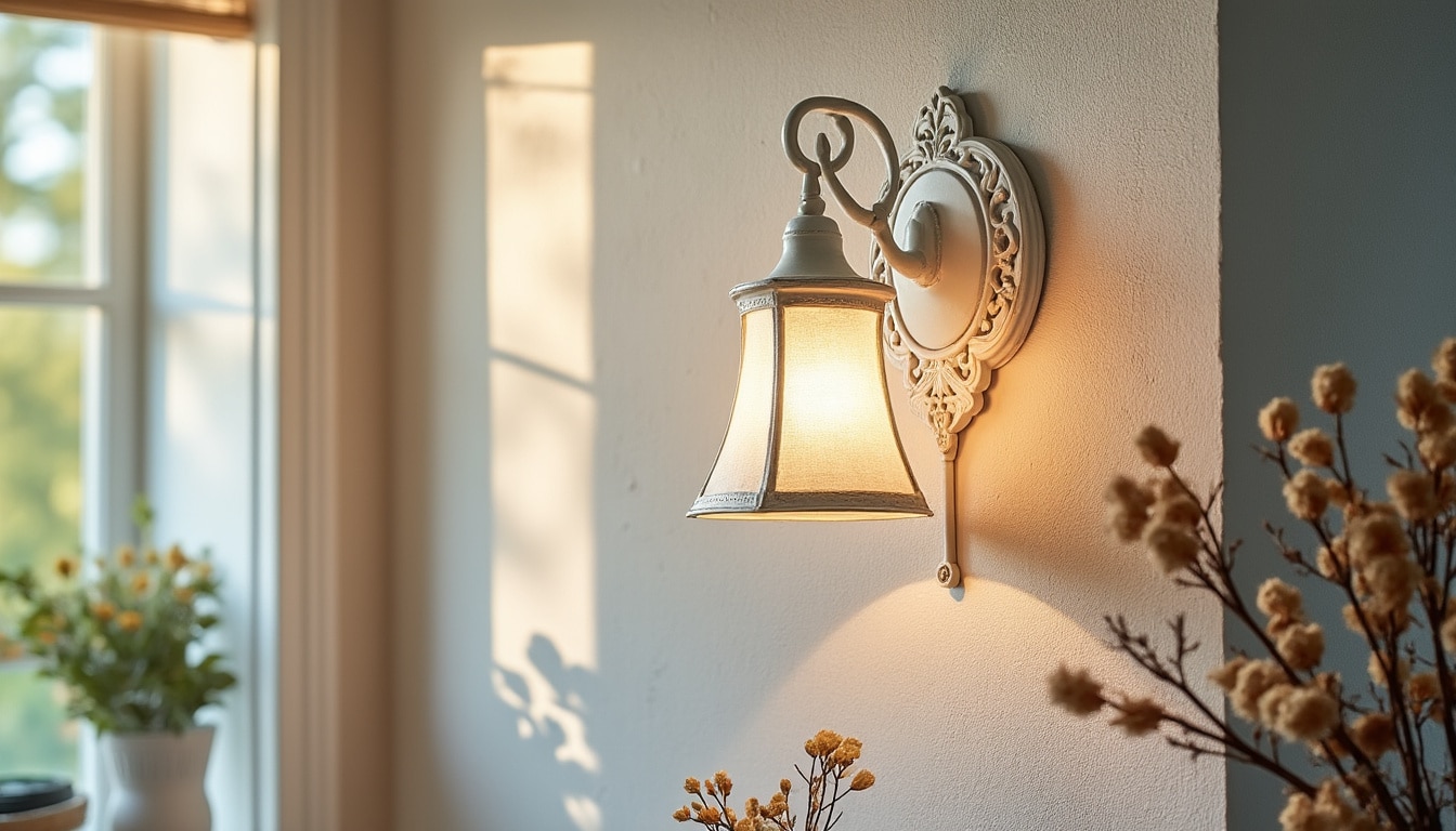 Illustration: Comprendre le charme de l’applique murale dans un style shabby chic