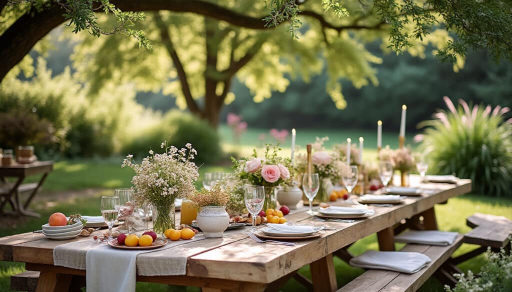 Décoration de la table en extérieur : astuces pour un style réussi